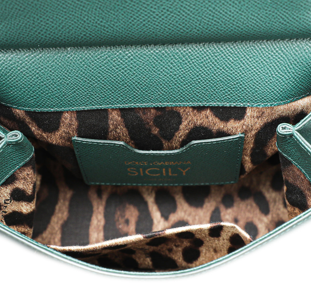 Dolce & Gabbana Emerald Green Sicily Small Bag