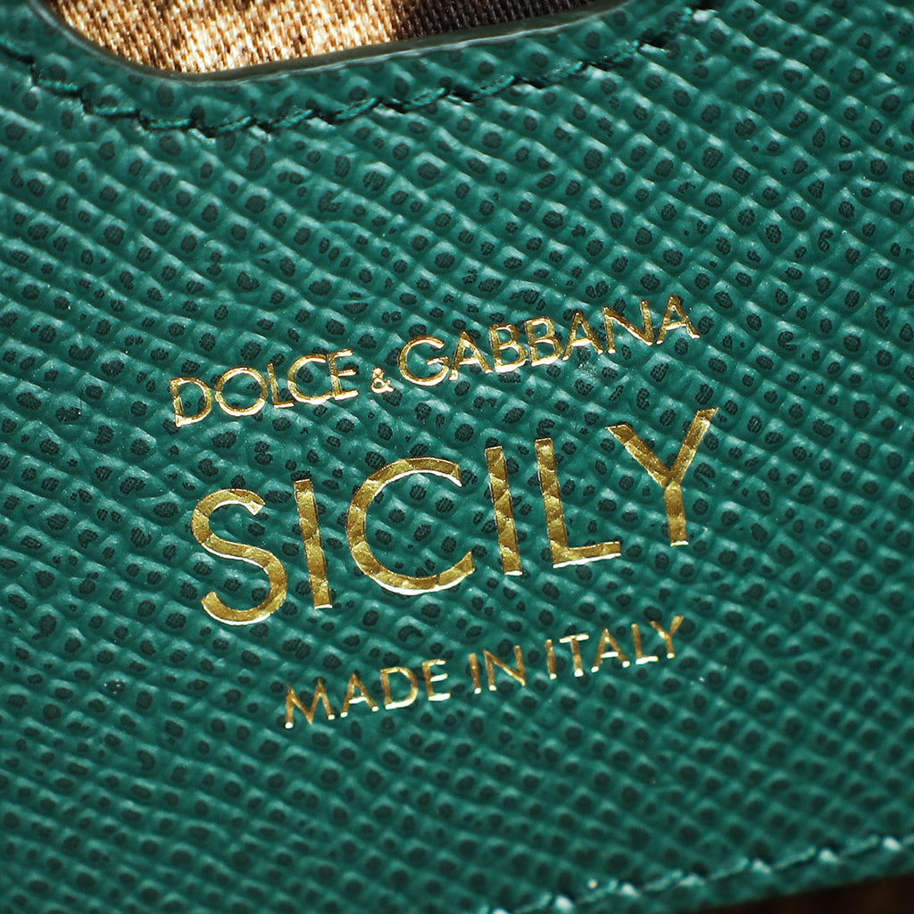 Dolce & Gabbana Dark Green Dauphine Sicily Small Bag