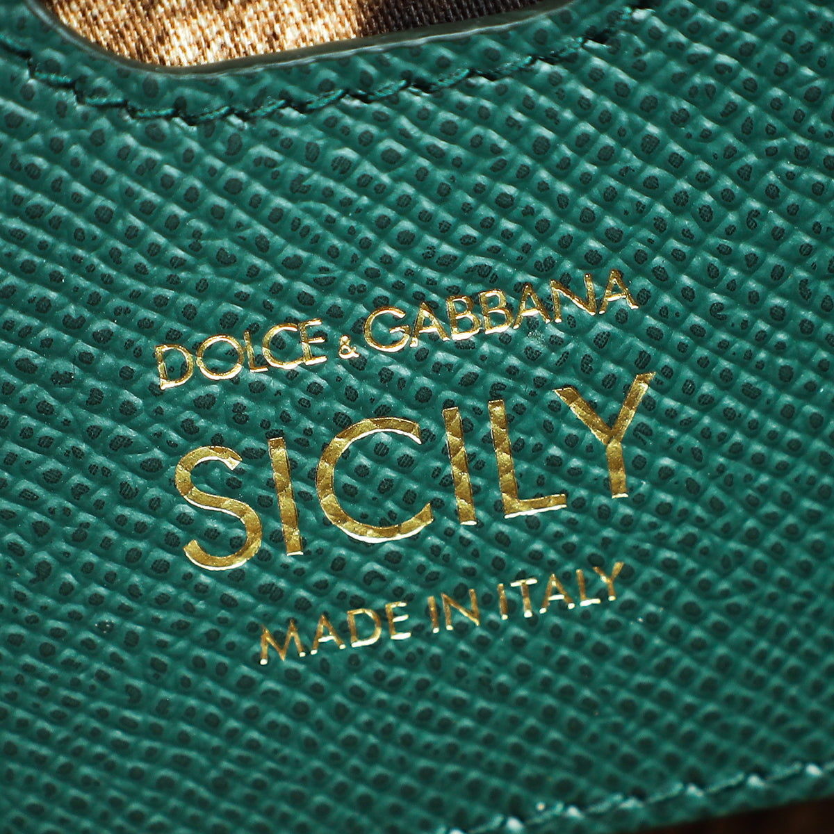 Dolce & Gabbana Dark Green Dauphine Sicily Small Bag