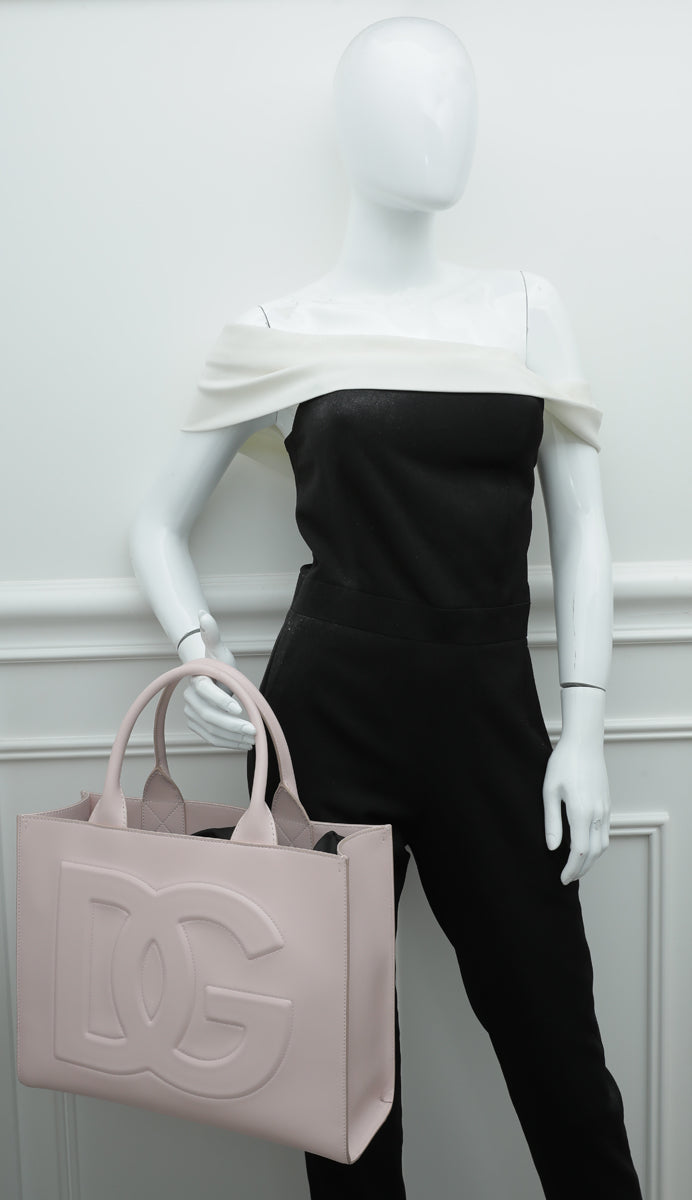 Dolce & Gabbana Light Pink DG Daily Shopper Small Bag
