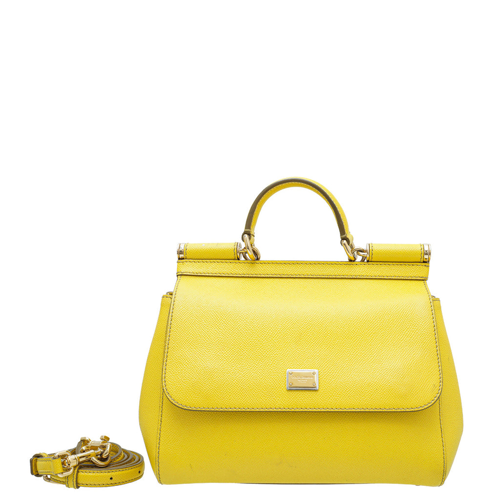 Dolce & Gabbana Yellow Sicily Medium Bag