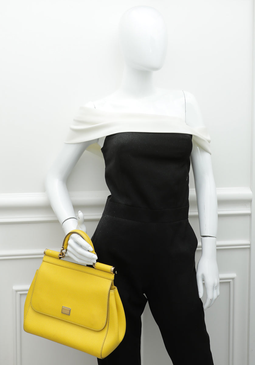 Dolce & Gabbana Yellow Sicily Medium Bag