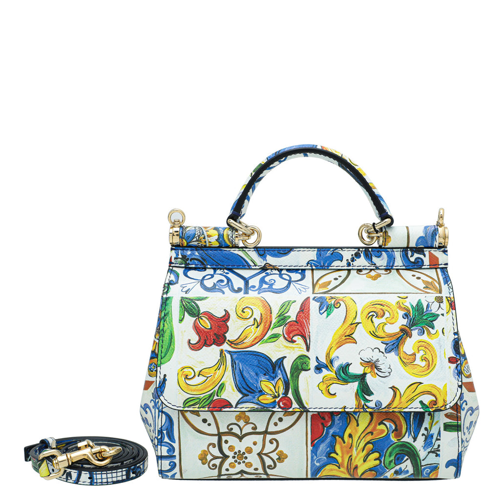 Dolce & Gabbana Multicolor Sicily Printed Small Bag