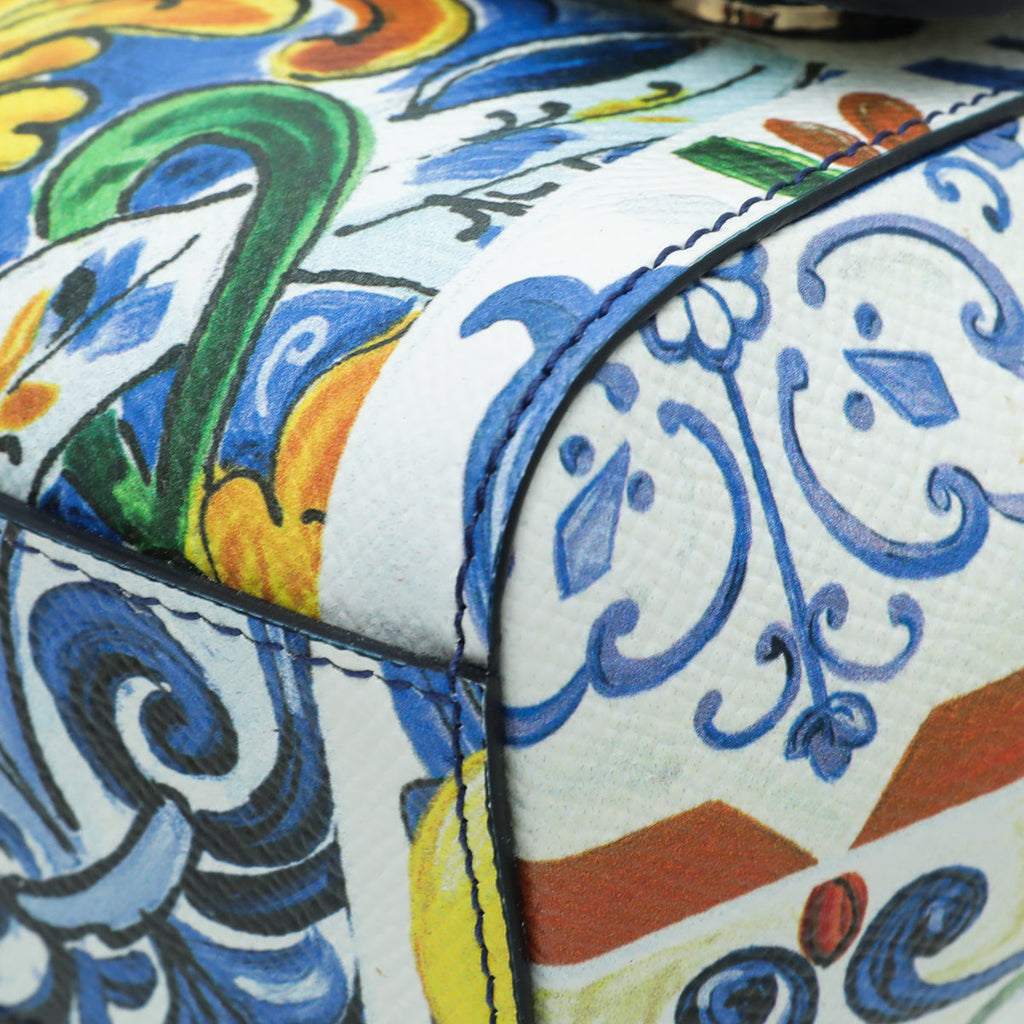 Dolce & Gabbana Multicolor Sicily Printed Small Bag