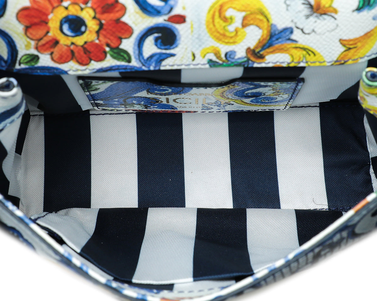Dolce & Gabbana Multicolor Sicily Printed Small Bag