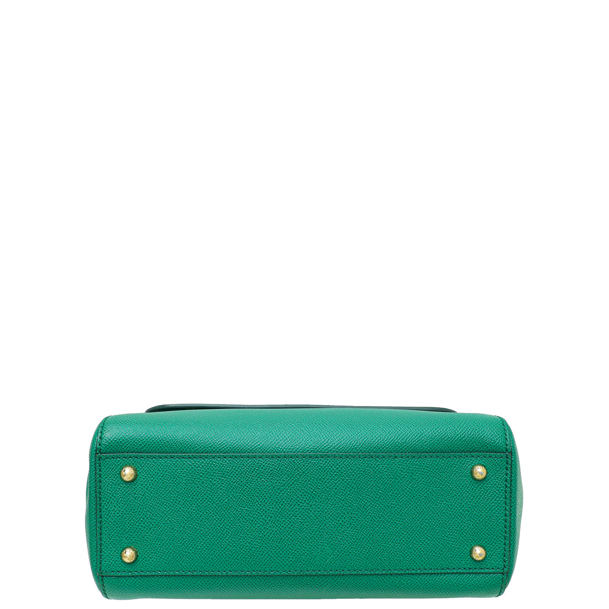 Dolce & Gabbana Green Dauphine Studded Handle Sicily Bag W/ Twilly
