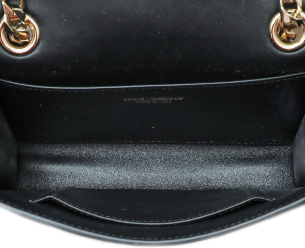 Dolce & Gabbana Black DG 3.5 Polished Phone Chain Bag