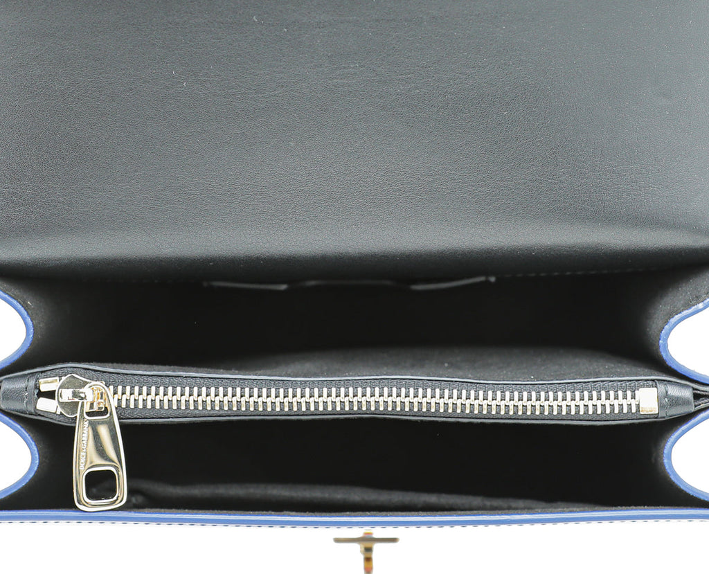 Dolce & Gabbana Blue Rosalia Multicolor Flap Chain Bag