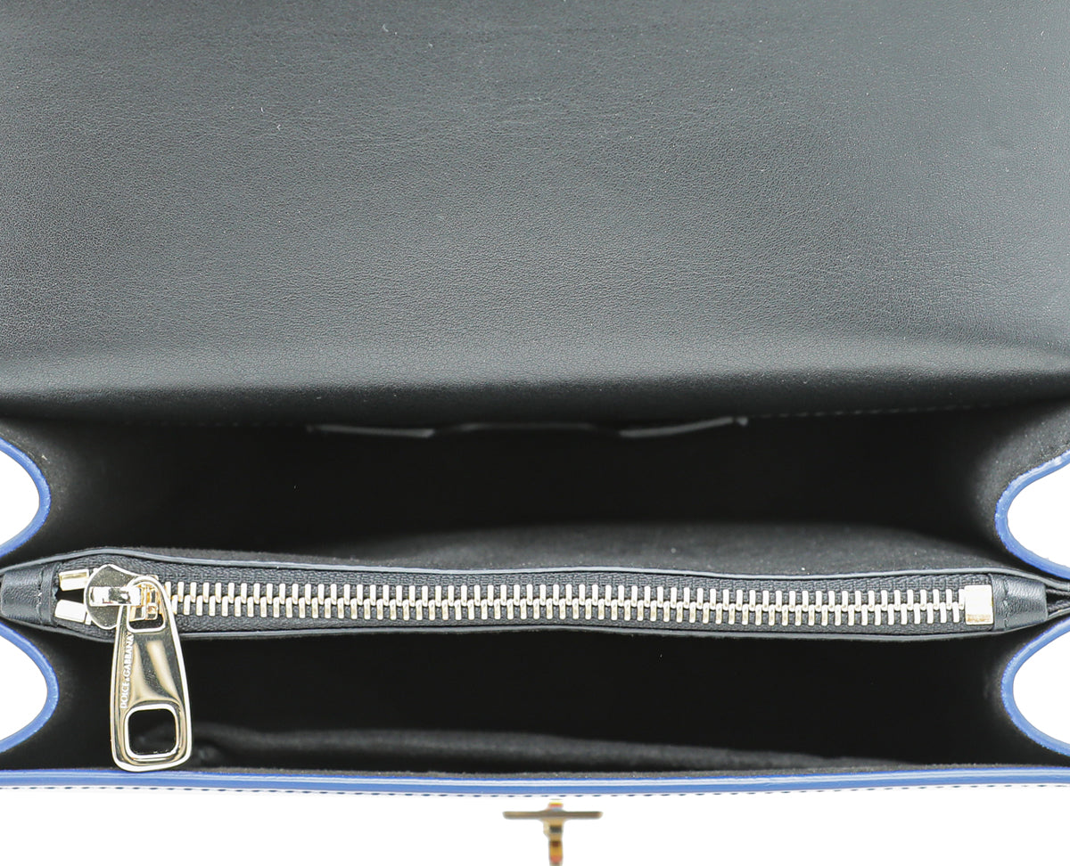 Dolce & Gabbana Blue Rosalia Multicolor Flap Chain Bag
