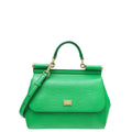 Dolce & Gabbana Green Iguana Print Sicily Medium Bag