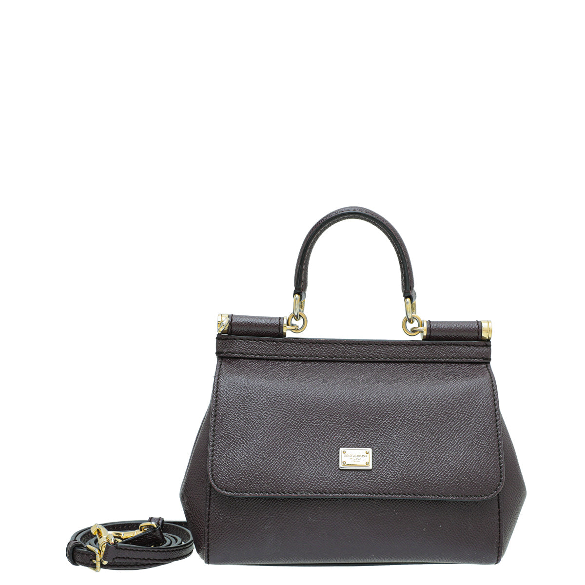 Dolce & Gabbana Prune Dauphine Sicily Small Bag