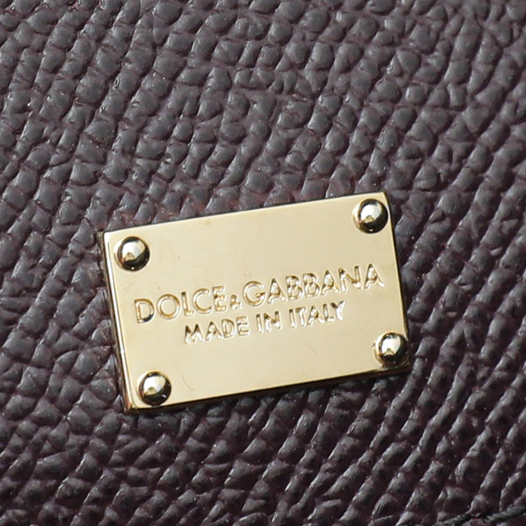 Dolce & Gabbana Prune Dauphine Sicily Small Bag