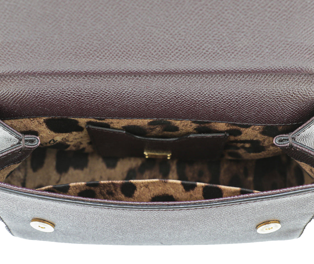 Dolce & Gabbana Prune Dauphine Sicily Small Bag