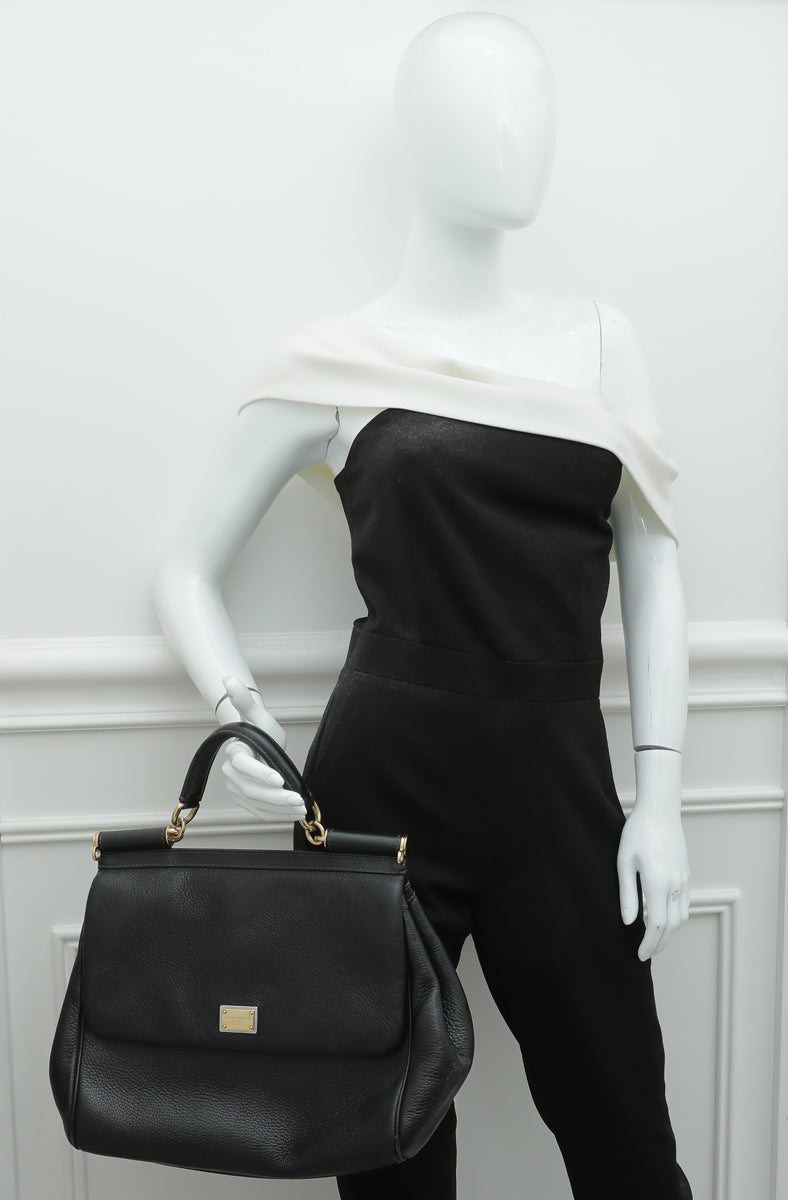 Dolce & Gabbana Black Sicily Large Bag