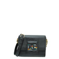 Dolce & Gabbana Black Iguana Print DG Millennials Small Crossbody Bag