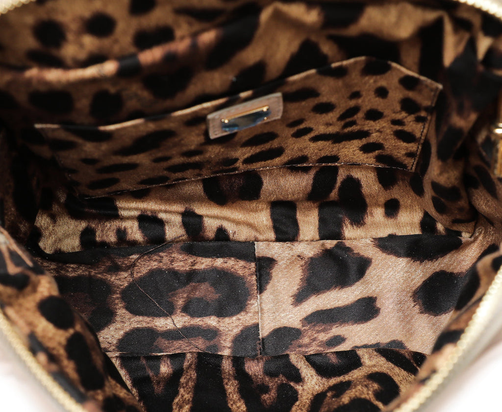 Dolce & Gabbana Nude Quilted Top Handle Camera Bag