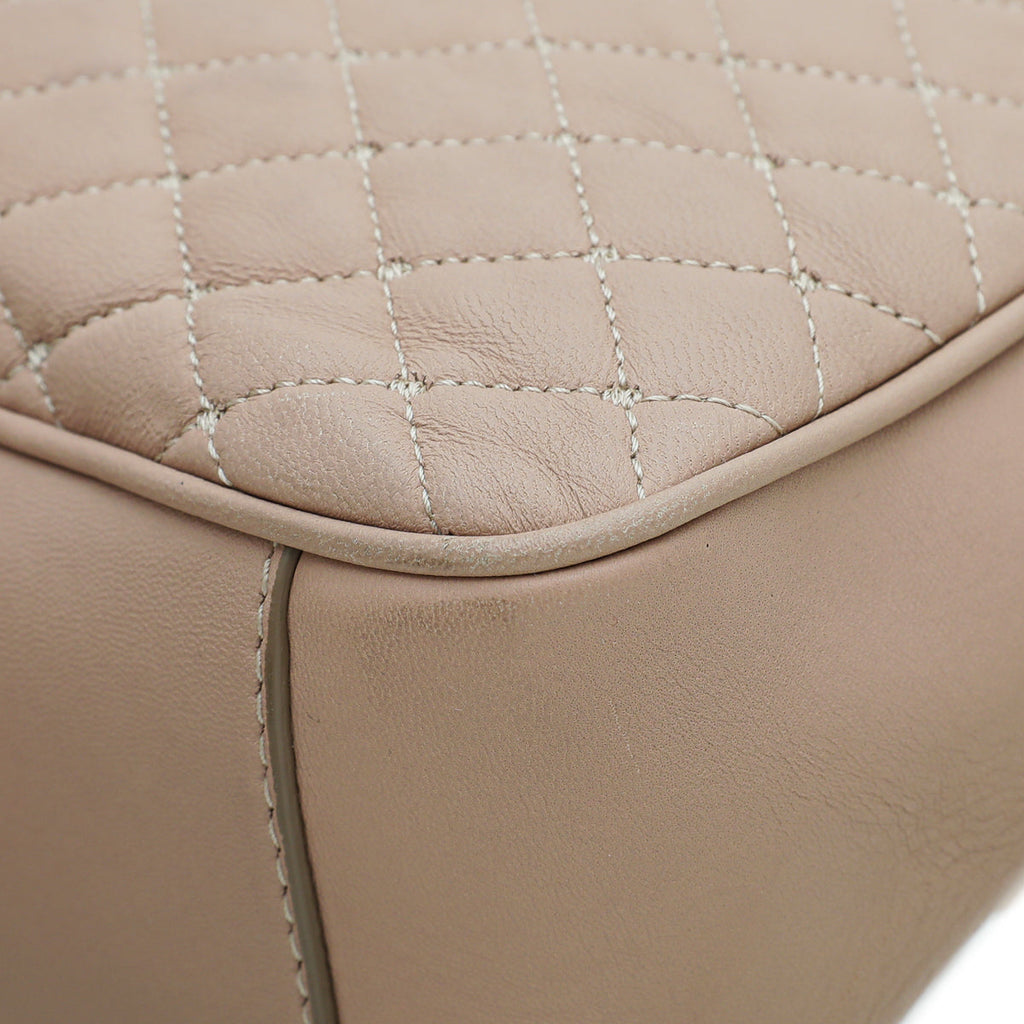 Dolce & Gabbana Nude Quilted Top Handle Camera Bag
