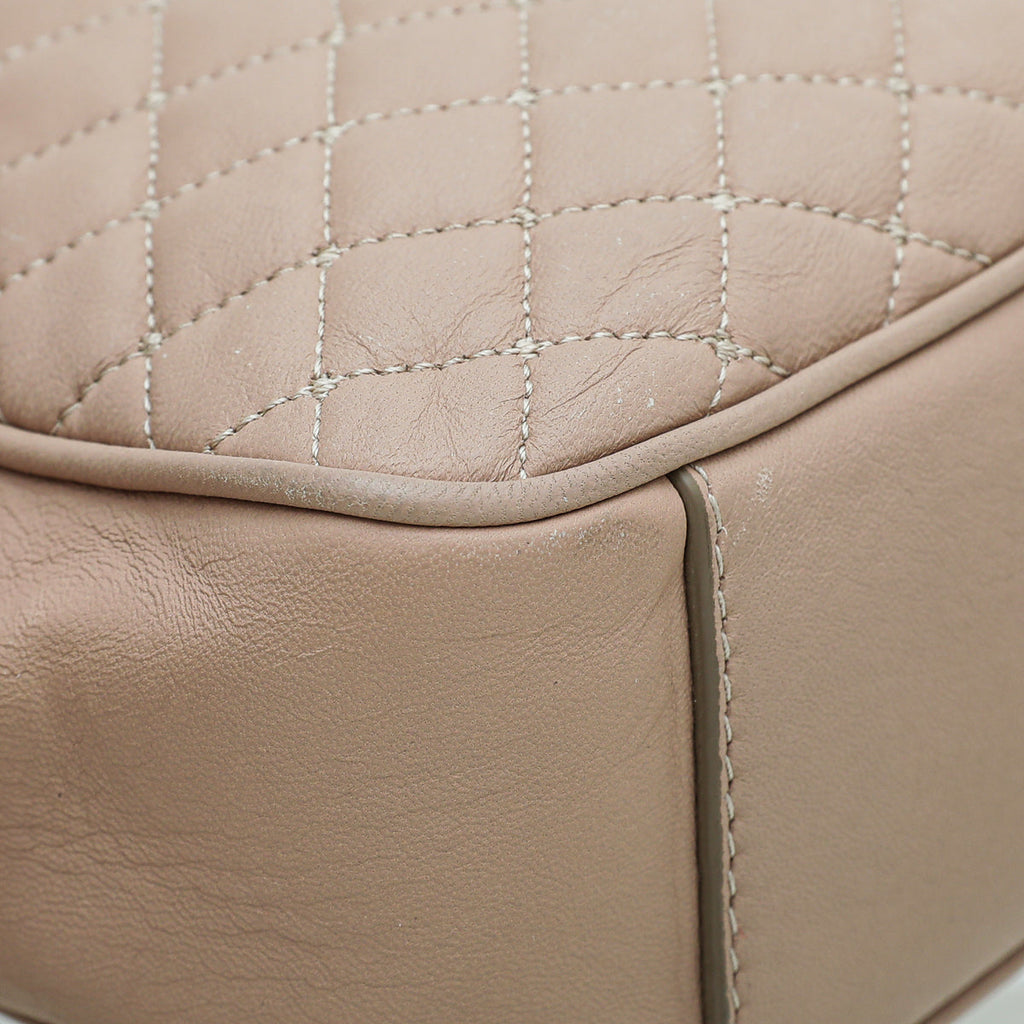 Dolce & Gabbana Nude Quilted Top Handle Camera Bag