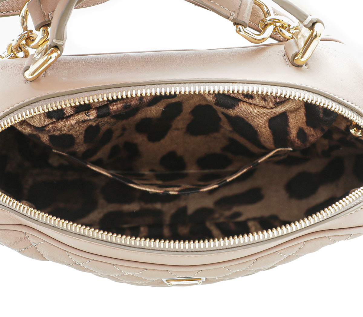 Dolce & Gabbana Nude Quilted Top Handle Camera Bag