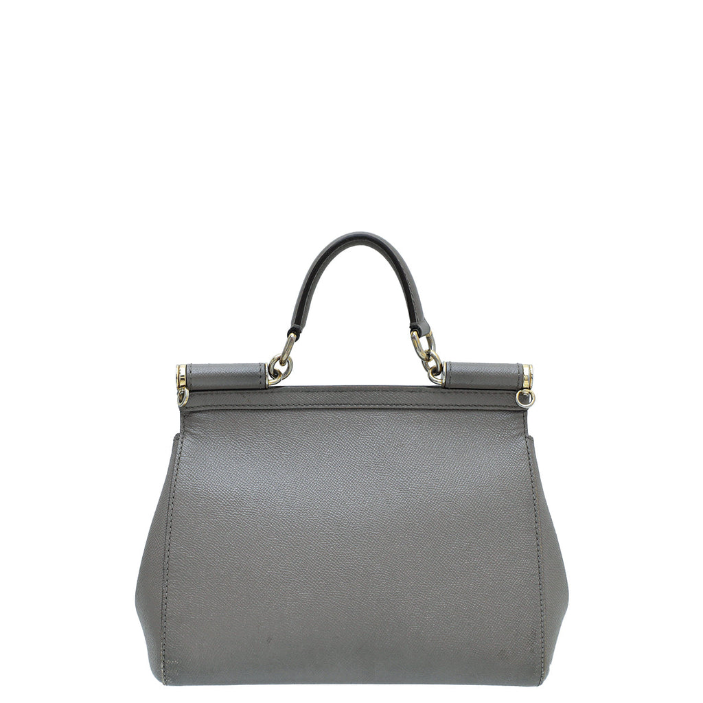Dolce & Gabbana Grey Dauphine Sicily Medium Bag