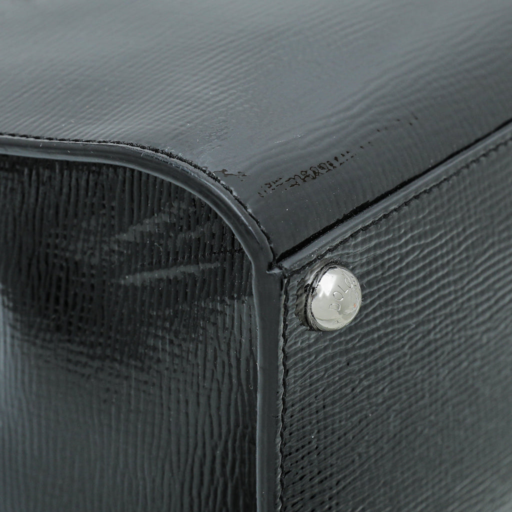 Dolce & Gabbana Black Miss Monica Medium Top Handle Bag