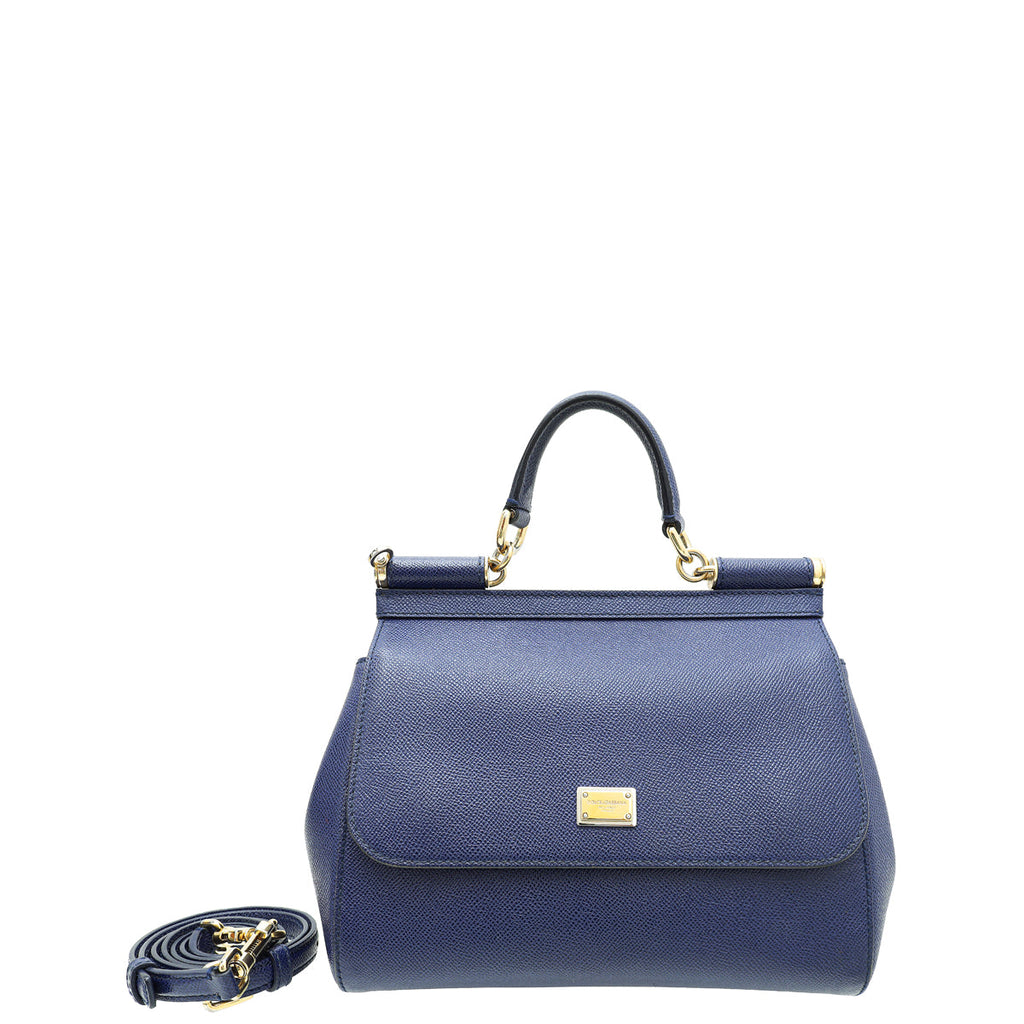 Dolce & Gabbana Blue Sicily Dauphine Medium Bag