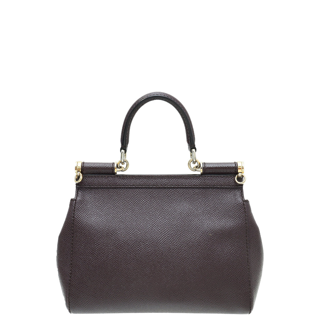 Dolce & Gabbana Burgundy Sicily Dauphine Small Bag