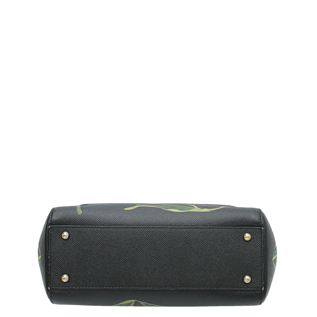 Dolce & Gabbana Black Dauphine Sicily Print Medium Bag
