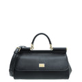 Dolce & Gabbana Black Elongated Sicily Medium Bag