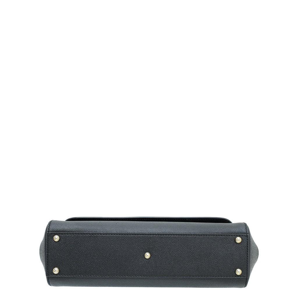 Dolce & Gabbana Black Elongated Sicily Medium Bag