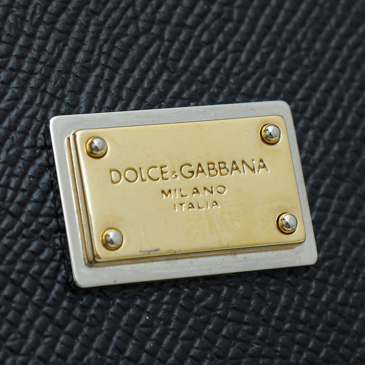 Dolce & Gabbana Black Elongated Sicily Medium Bag