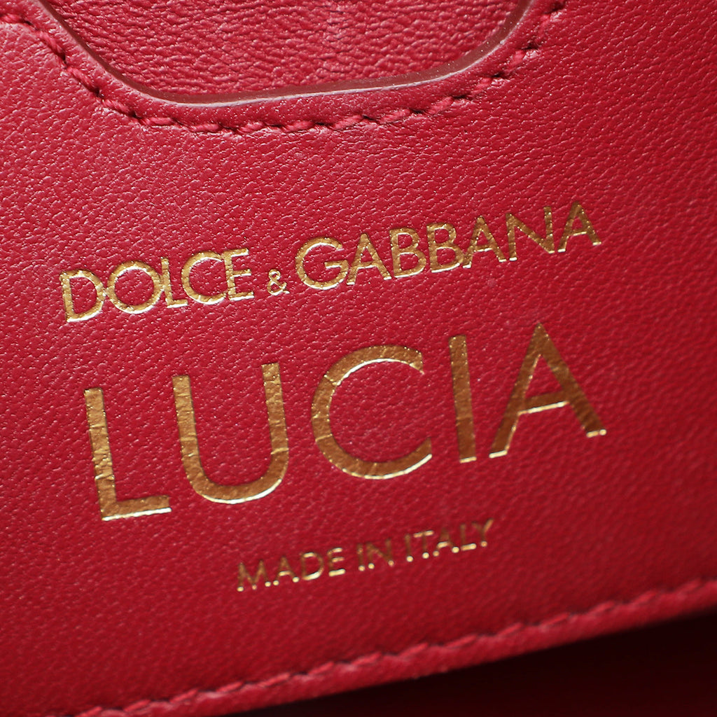 Dolce & Gabbana Navy Blue Lucia Iguana print Top Handle Bag