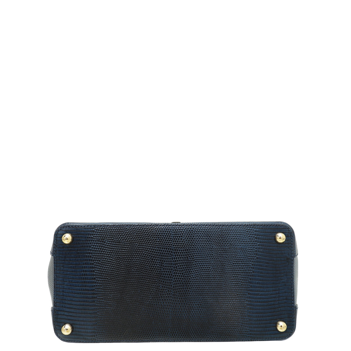Dolce & Gabbana Navy Blue Lucia Iguana print Top Handle Bag