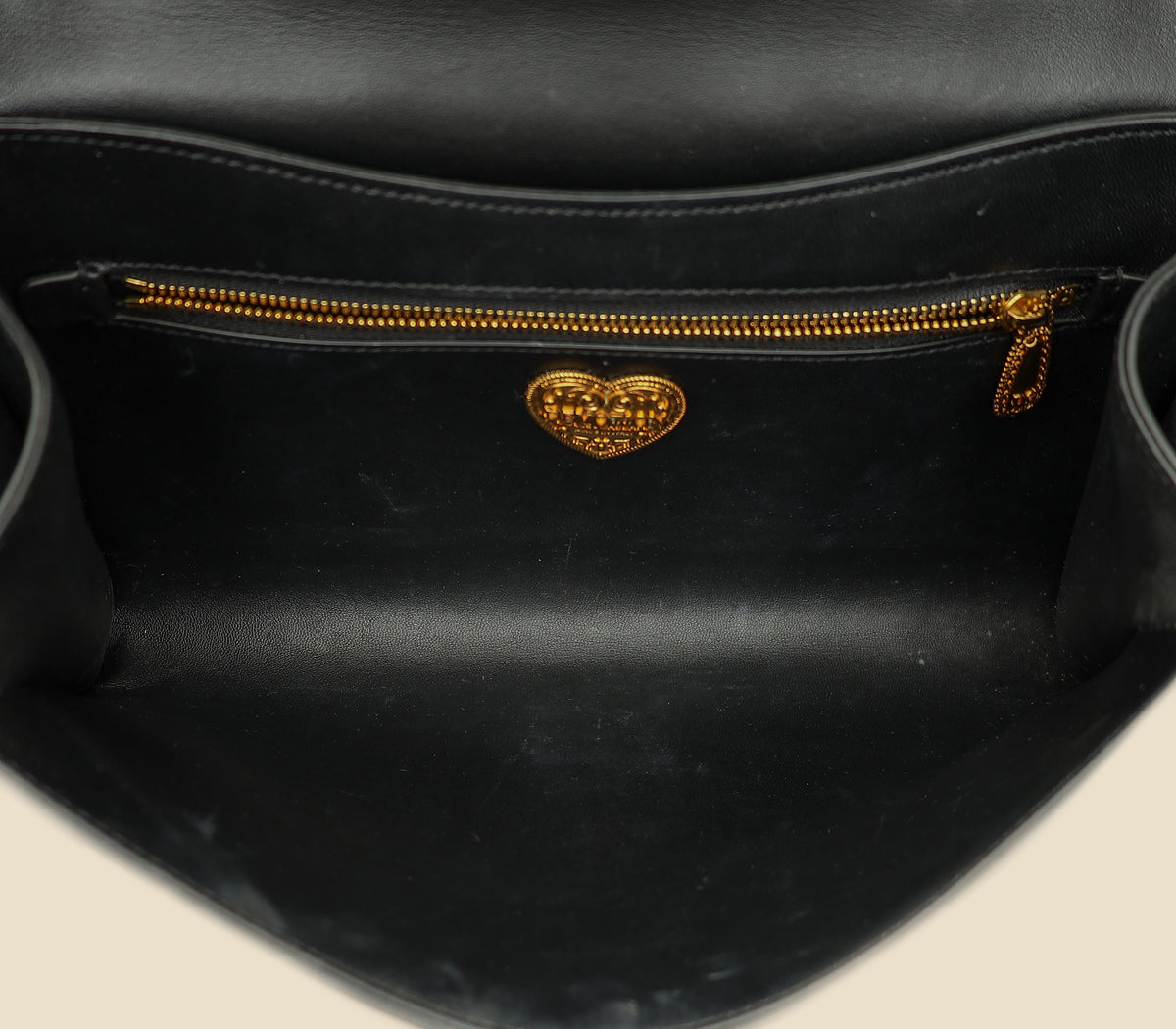 Dolce & Gabbana Black Devotion Quilted Flap Shoulder Bag