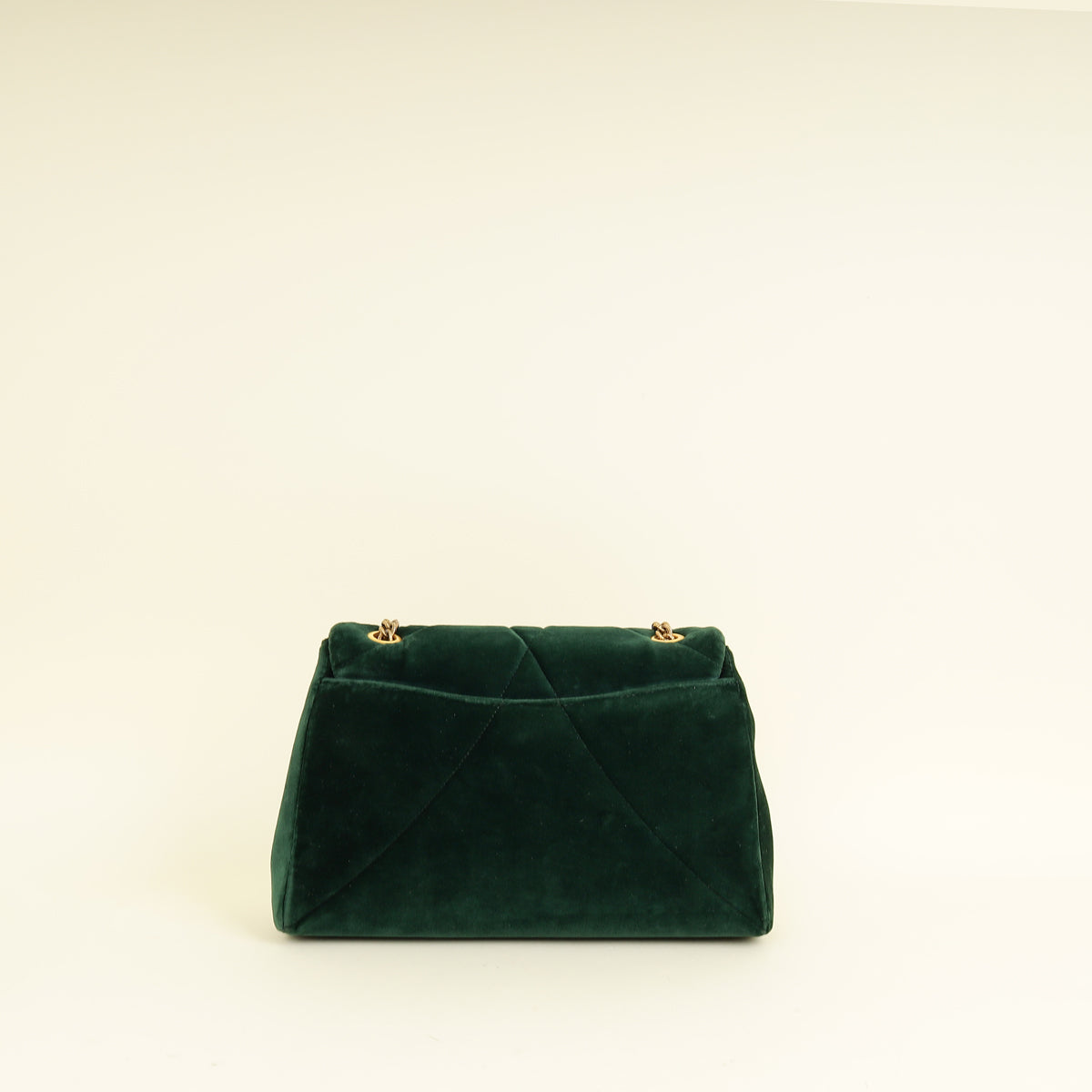 Dolce & Gabbana Emerald Green Devotion Velvet Large Shoulder Bag