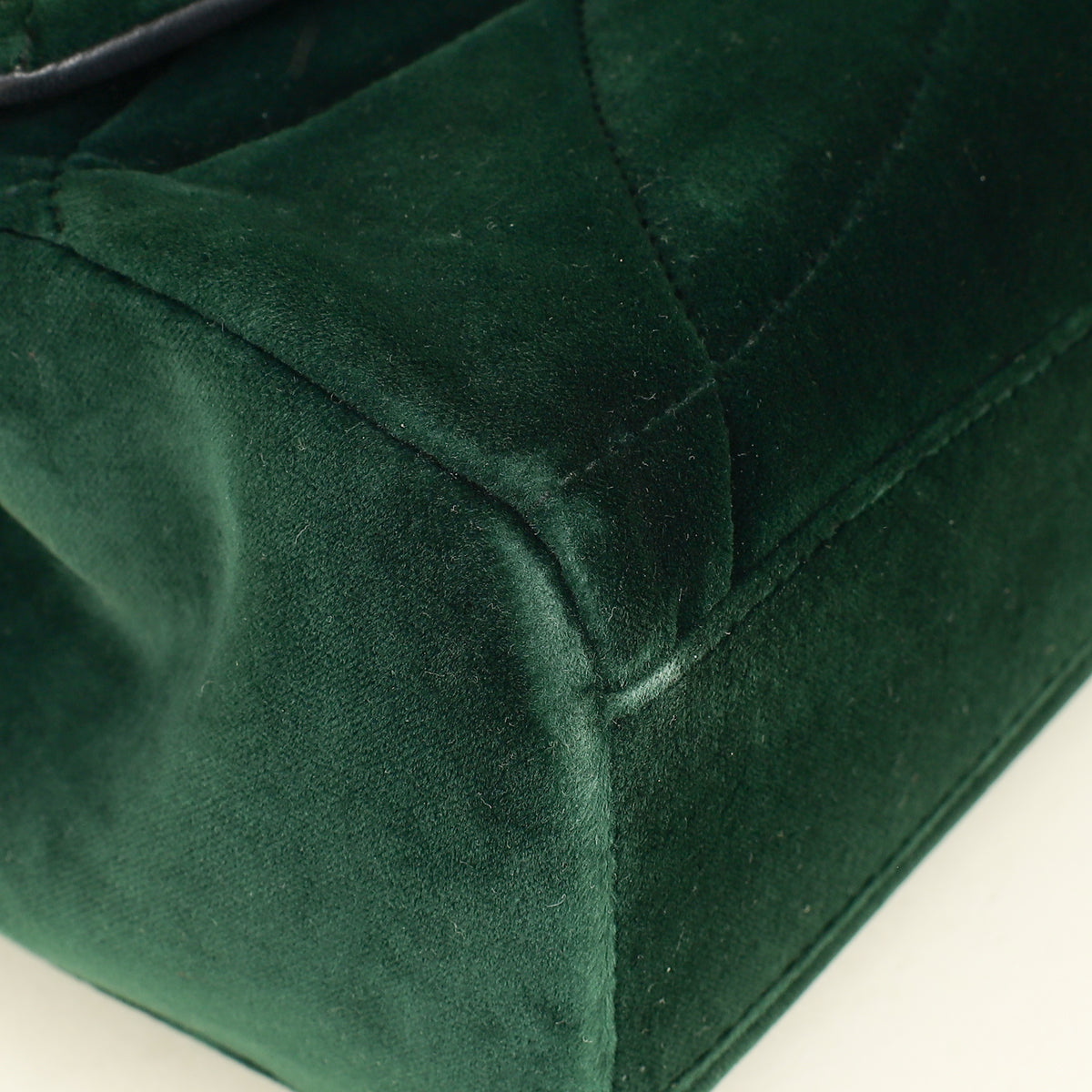 Dolce & Gabbana Emerald Green Devotion Velvet Large Shoulder Bag