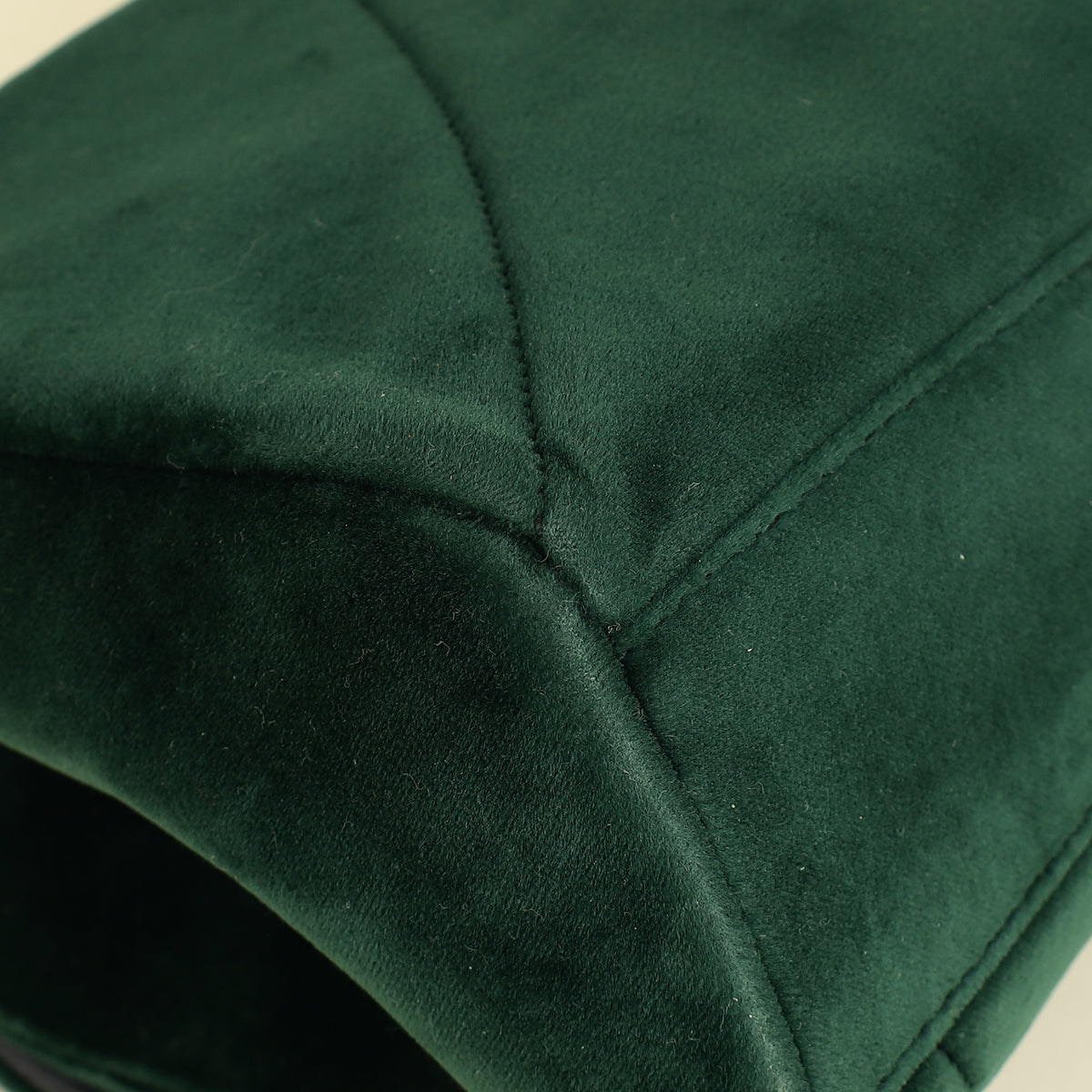 Dolce & Gabbana Emerald Green Devotion Velvet Large Shoulder Bag