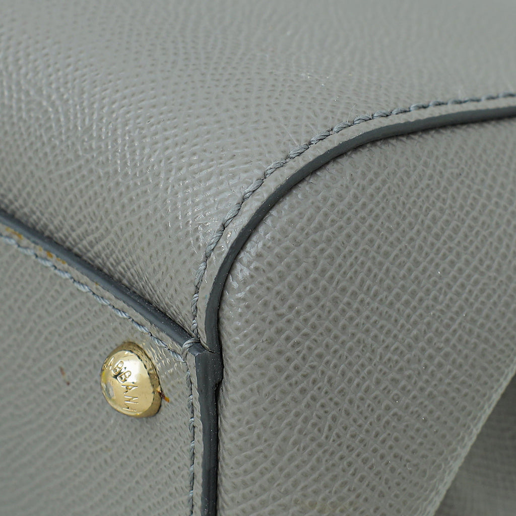 Dolce & Gabbana Grey Dauphine Sicily Medium Bag