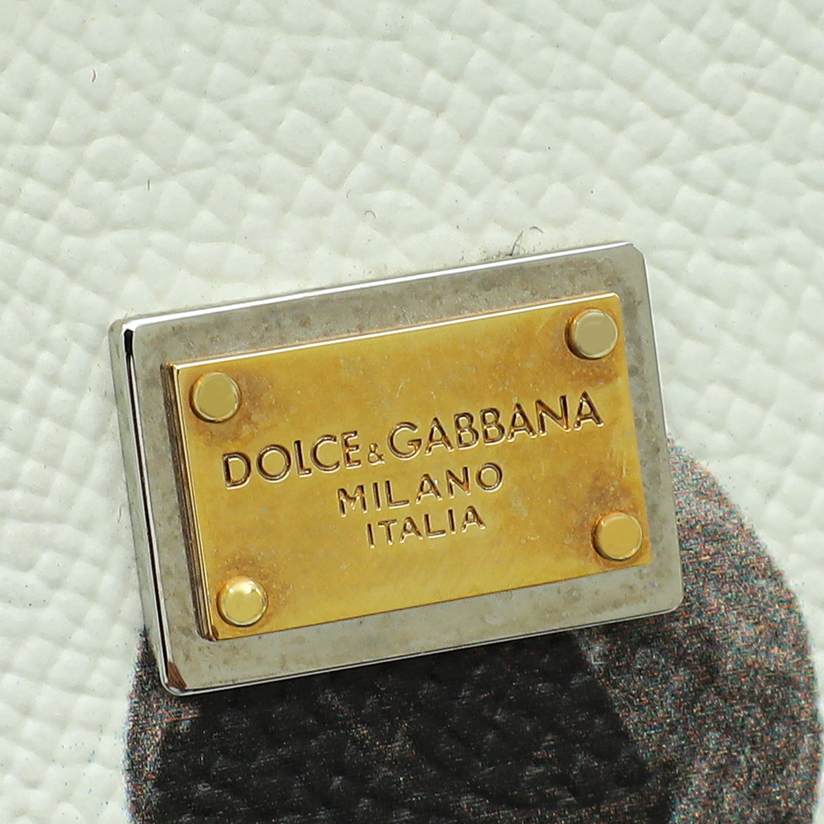 Dolce & Gabbana White Miss Sicily Vitello Polka Dot Medium Satchel Bag