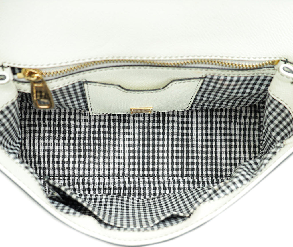 Dolce & Gabbana White Miss Sicily Vitello Polka Dot Medium Satchel Bag