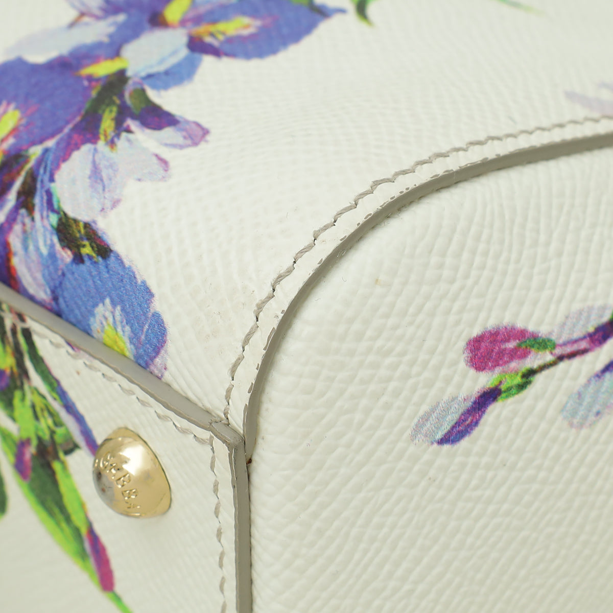 Dolce & Gabbana Tricolor Dauphine Wisteria Print Sicily Medium Bag