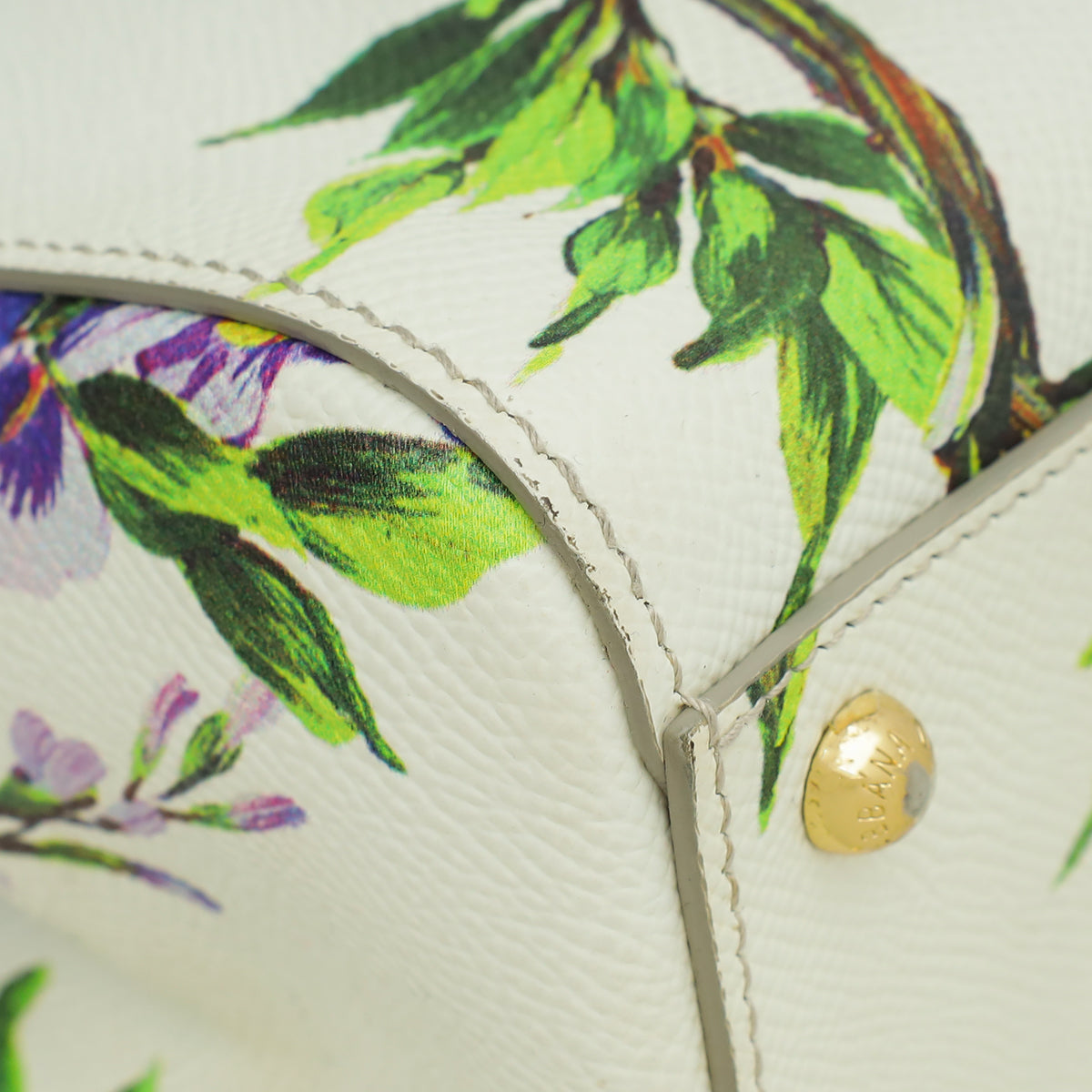 Dolce & Gabbana Tricolor Dauphine Wisteria Print Sicily Medium Bag