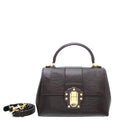 Dolce & Gabbana Burgundy Iguana Print Lucia Top Handle Bag