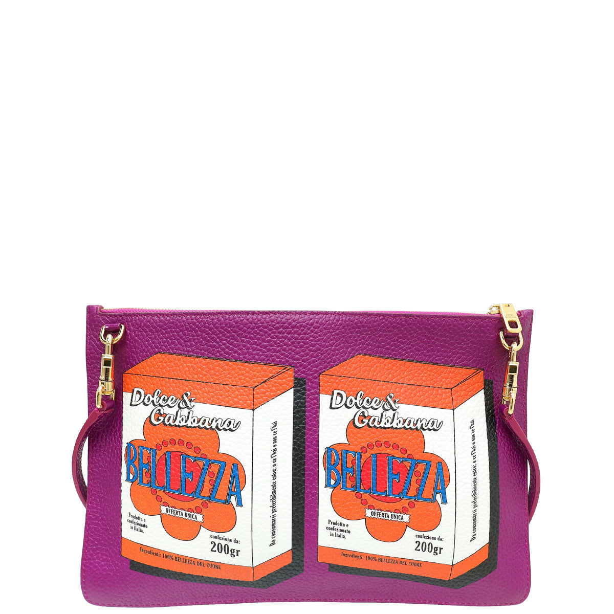 Dolce & Gabbana Purple Belleza Shoulder Sling Purse Cleo Bag