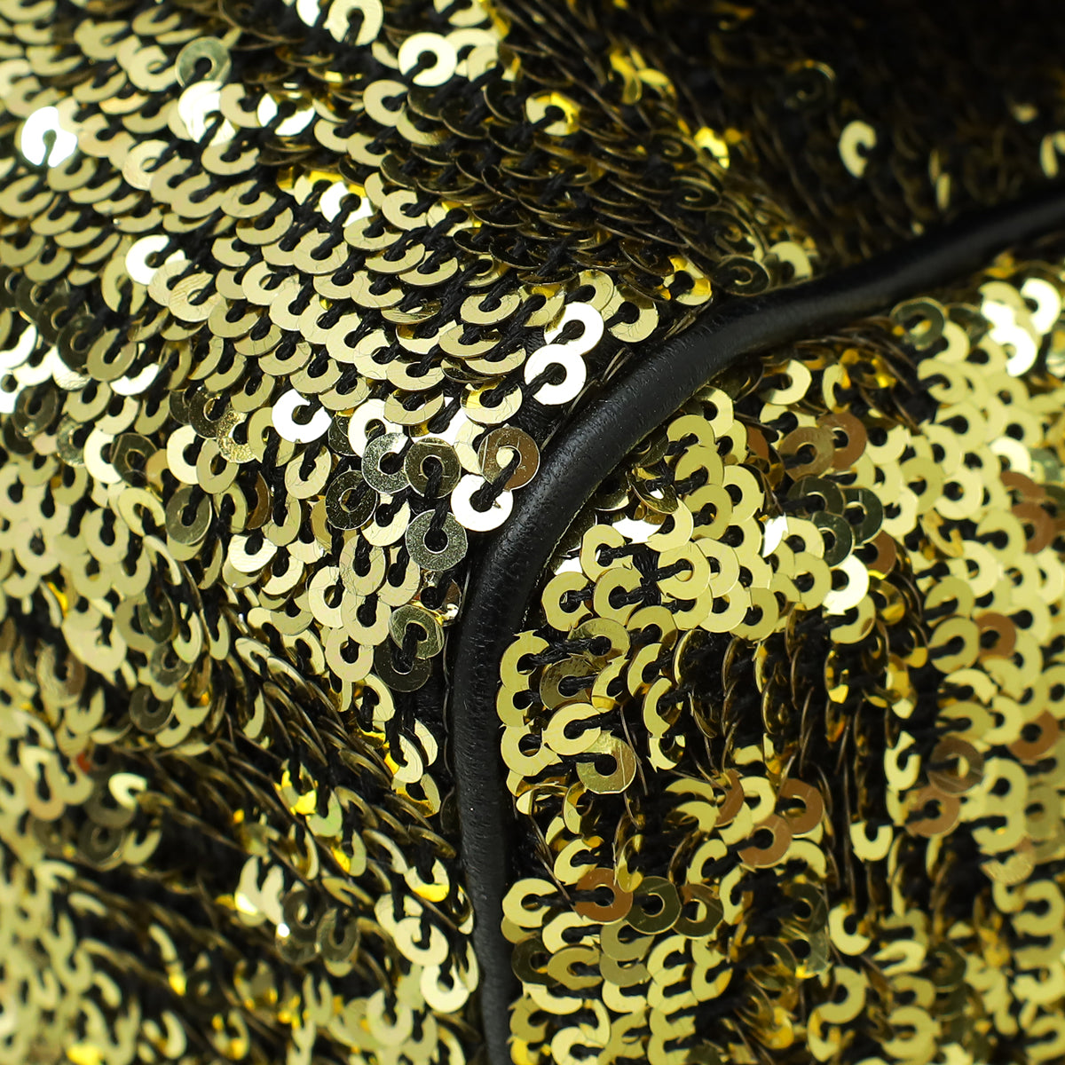 Dolce & Gabbana Gold Sequins Miss Charles Flap Bag