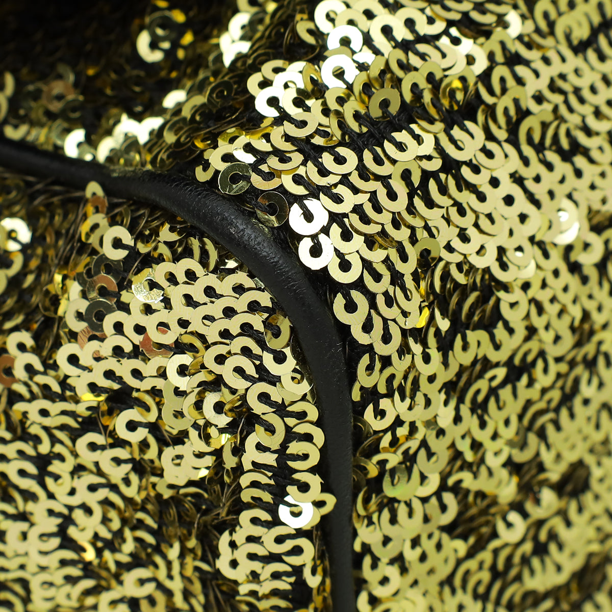 Dolce & Gabbana Gold Sequins Miss Charles Flap Bag