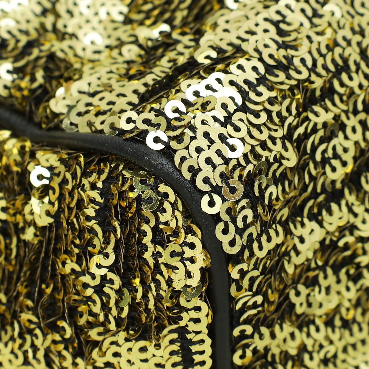 Dolce & Gabbana Gold Sequins Miss Charles Flap Bag