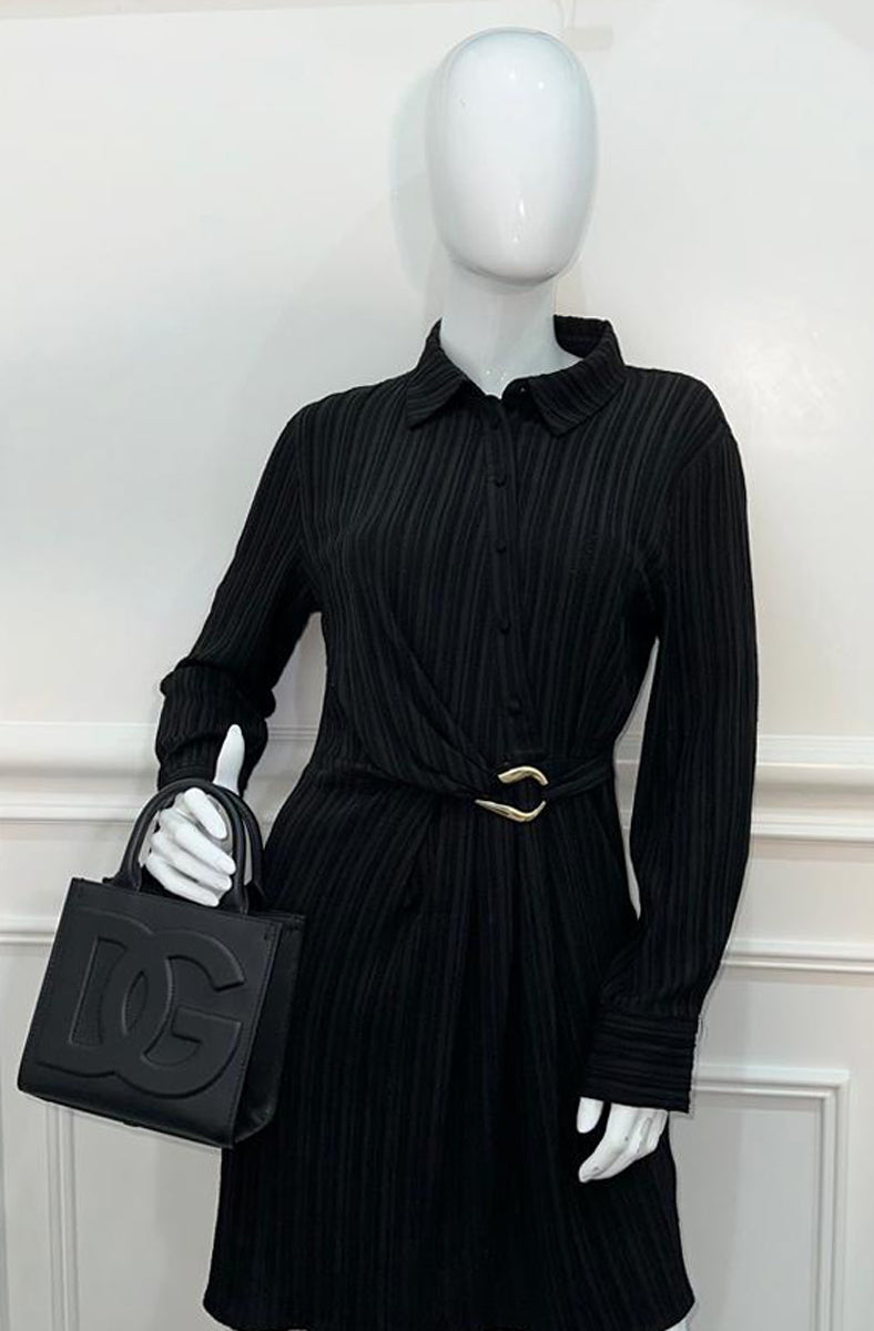 Dolce & Gabbana Black DG Daily Mini Leather Tote Bag