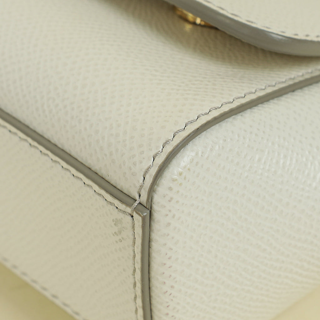 Dolce & Gabbana White Mini Sicily Handbag