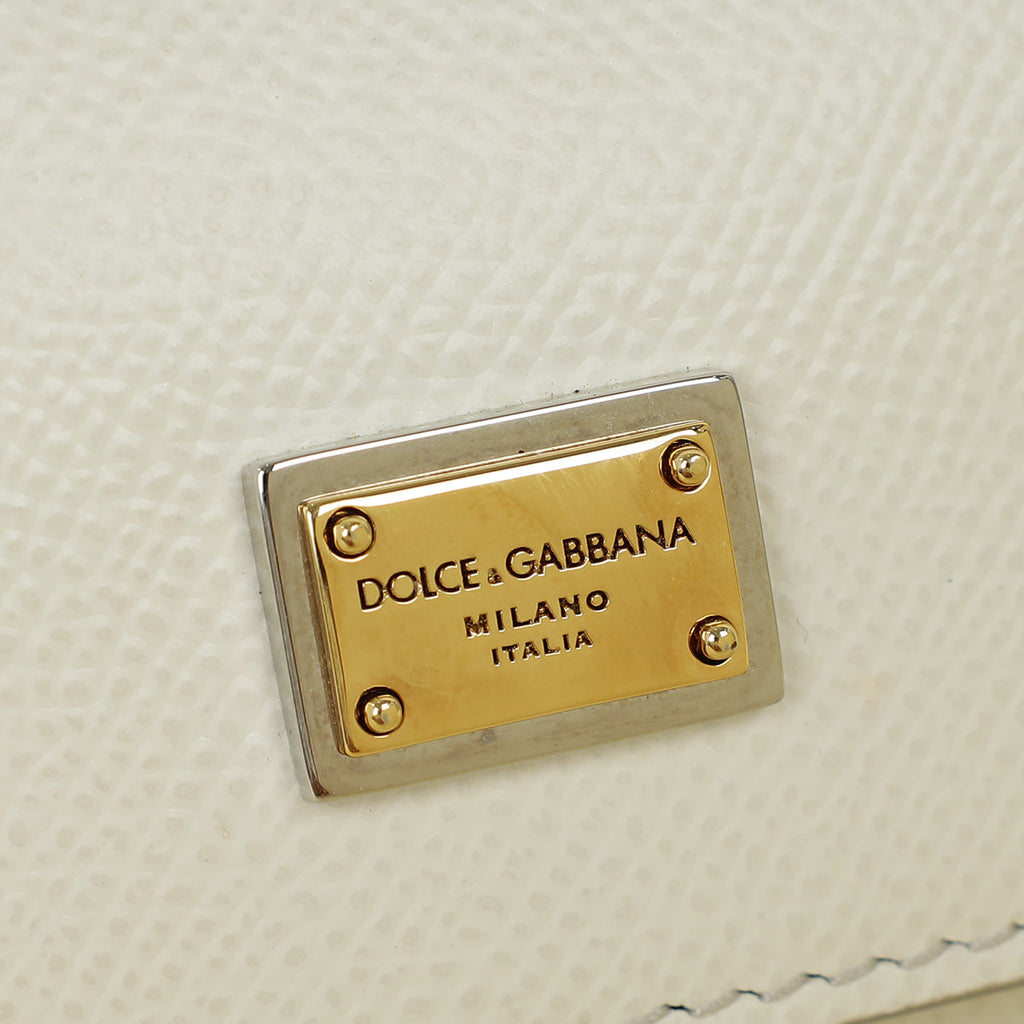 Dolce & Gabbana White Mini Sicily Handbag